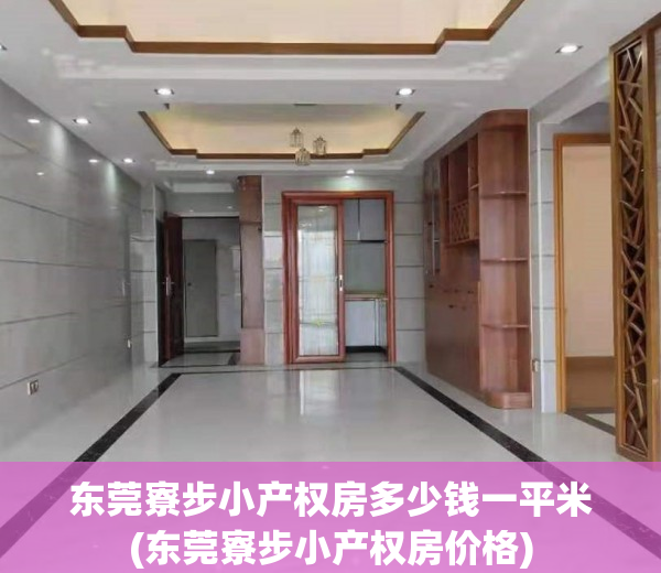 东莞寮步小产权房多少钱一平米(东莞寮步小产权房价格)