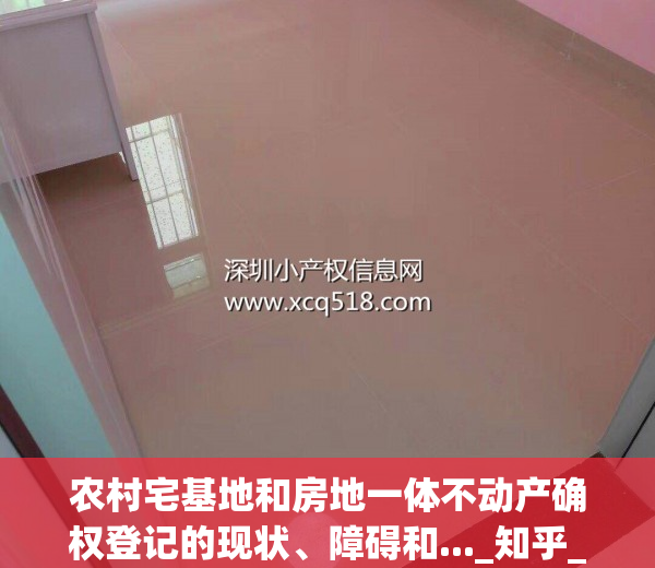 农村宅基地和房地一体不动产确权登记的现状、障碍和..._知乎_(为什么有的地方宅基地不确权)