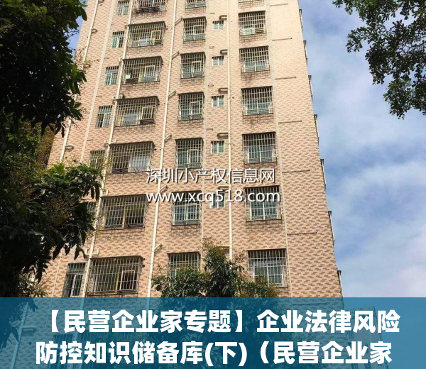 【民营企业家专题】企业法律风险防控知识储备库(下)（民营企业家刑事法律风险防范）
