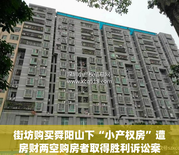 街坊购买舜阳山下“小产权房”遭房财两空购房者取得胜利诉讼案难付款_烟台