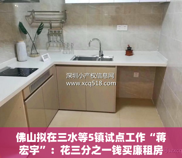 佛山拟在三水等5镇试点工作“蒋宏宇”：花三分之一钱买廉租房三分之一房屋产权