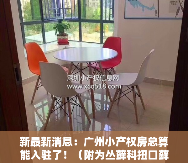 新最新消息：广州小产权房总算能入驻了！（附为丛藓科扭口藓金属材料）